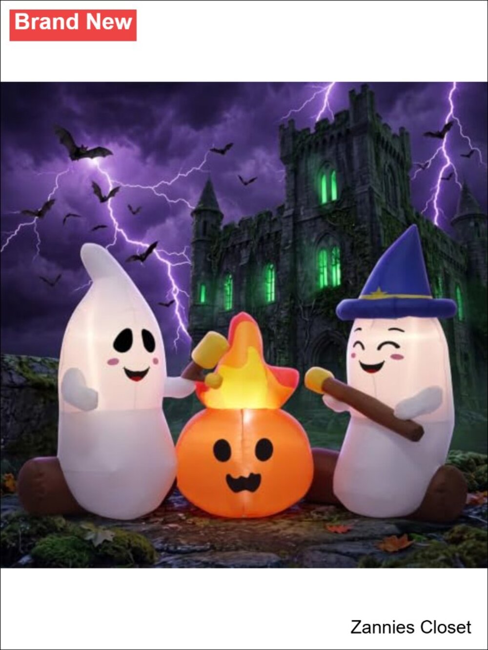 👻 6FT Halloween Inflatables Ghosts Outdoor Blow Up Yard Decoration